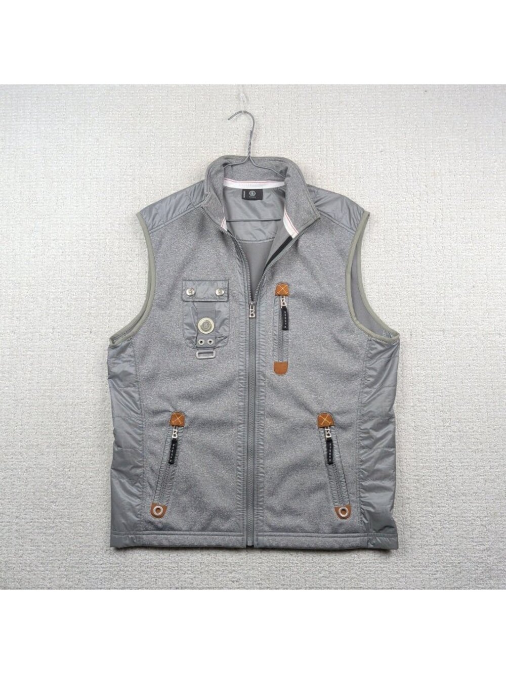 Bogner Multipocket Tactical Military Fleece Vest Men’s Size L Gorpcore Gray Tech
